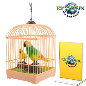 Sound-Control Birdcage Toy with Two Birds